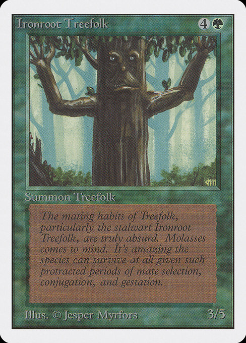 【EN】鉄の根の樹人族/Ironroot Treefolk [2ED] 緑C No.204