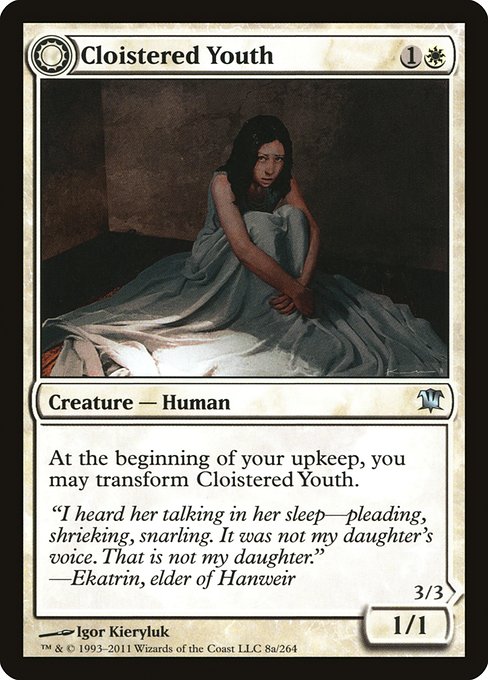 【Foil】【EN】Cloistered Youth // Unholy Fiend [ISD] 混U No.8