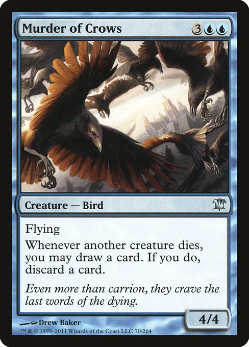 【Foil】【EN】カラスの群れ/Murder of Crows [ISD] 青U No.70