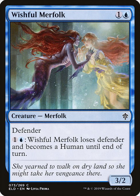 【Foil】【EN】切望するマーフォーク/Wishful Merfolk [ELD] 青C No.73