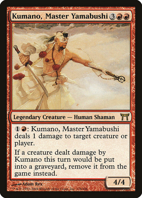 【Foil】【EN】山伏の長、熊野/Kumano, Master Yamabushi [CHK] 赤R No.176