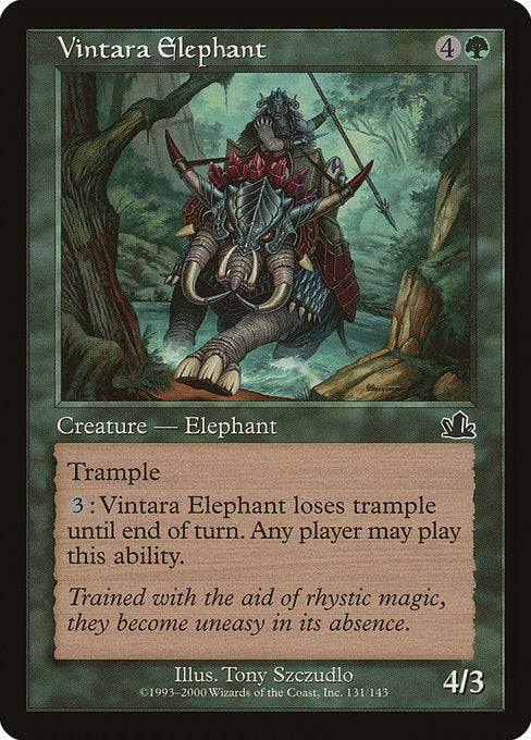 【Foil】【EN】ヴィンタラの象/Vintara Elephant [PCY] 緑C No.131