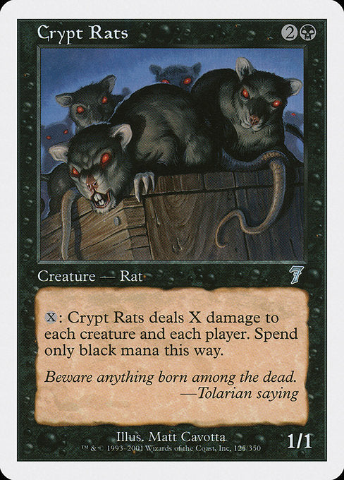 【EN】墓所のネズミ/Crypt Rats [7ED] 黒U No.125