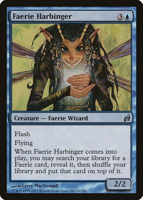 【Foil】【EN】妖精の先触れ/Faerie Harbinger [LRW] 青U No.61