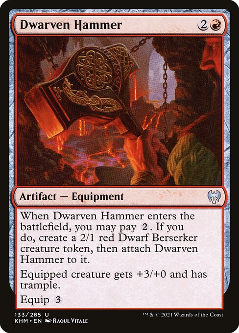 【Foil】【EN】ドワーフの鎚/Dwarven Hammer [KHM] 茶U No.133