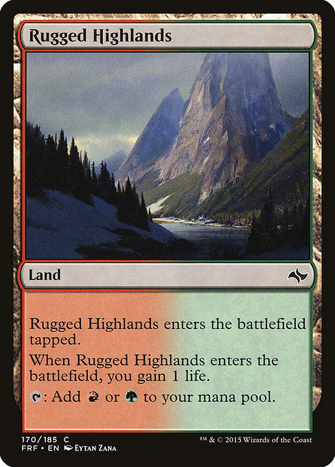 【Foil】【EN】岩だらけの高地/Rugged Highlands [FRF] 無C No.170