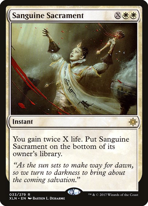 【Foil】【EN】鮮血の秘儀/Sanguine Sacrament [XLN] 白R No.33