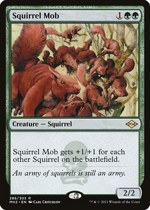 【Foil】【EN】リスの群れ/Squirrel Mob [MH2] 緑R No.286