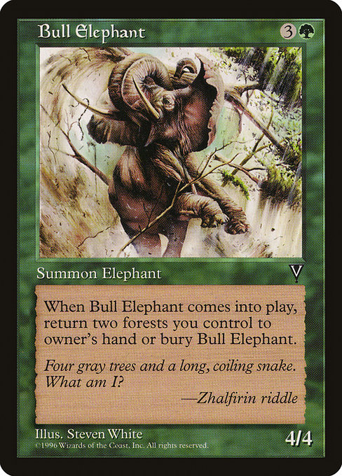 【EN】猛き雄象/Bull Elephant [VIS] 緑C No.101