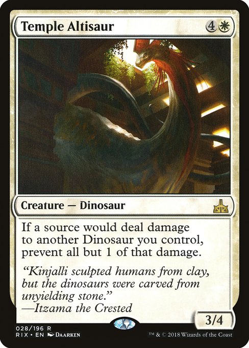 【Foil】【EN】神殿アルティサウルス/Temple Altisaur [RIX] 白R No.28