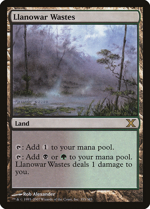【Foil】【EN】ラノワールの荒原/Llanowar Wastes [10E] 無R No.355