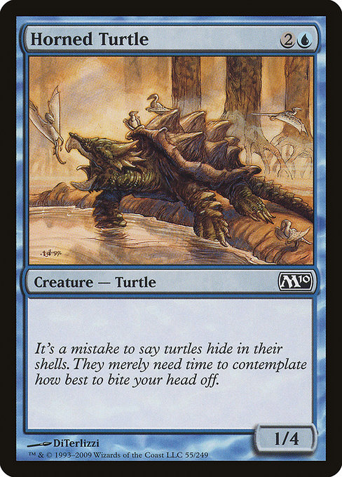 【Foil】【EN】角海亀/Horned Turtle [M10] 青C No.55