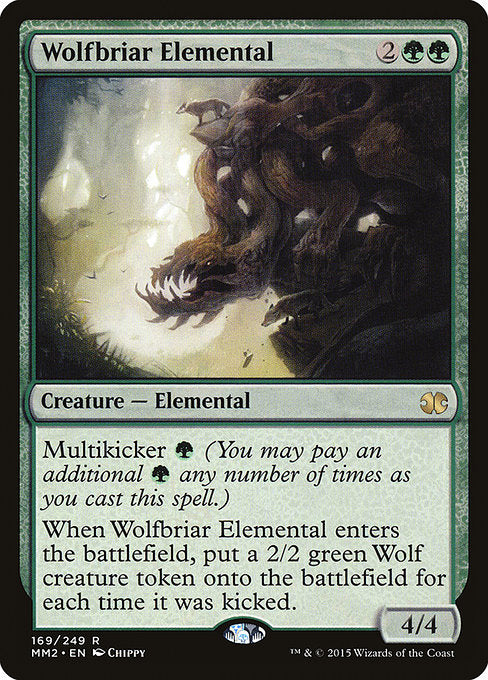 【Foil】【EN】狼茨の精霊/Wolfbriar Elemental [MM2] 緑R No.169