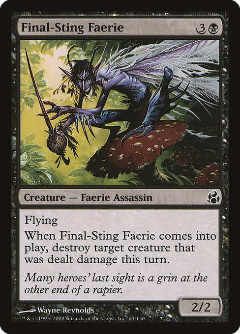 【Foil】【EN】とどめの一刺しのフェアリー/Final-Sting Faerie [MOR] 黒C No.63