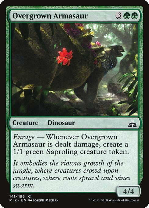 【Foil】【EN】鬱蒼たるアルマサウルス/Overgrown Armasaur [RIX] 緑C No.141