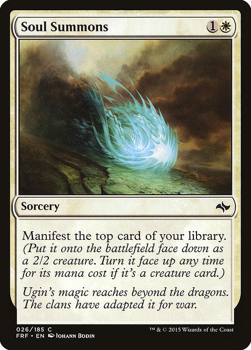 【Foil】【EN】魂の召喚/Soul Summons [FRF] 白C No.26