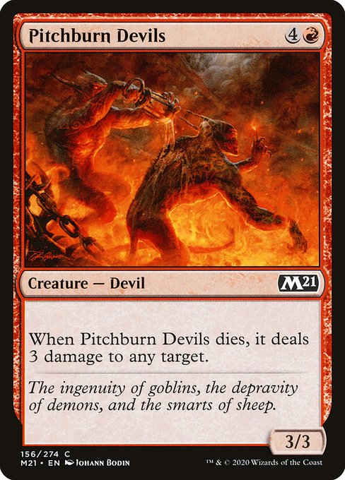 【EN】燃え投げの小悪魔/Pitchburn Devils [M21] 赤C No.156