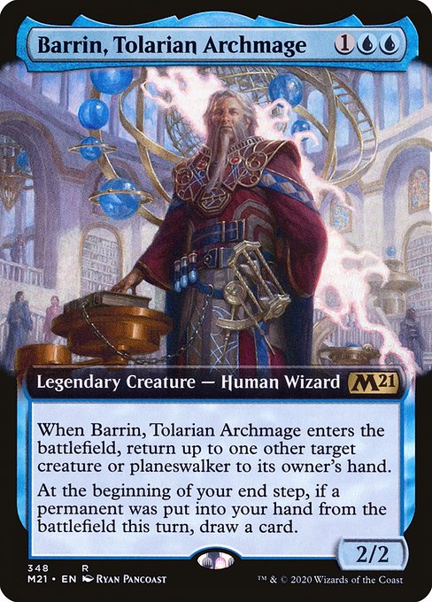 【EN】トレイリアの大魔導師、バリン/Barrin, Tolarian Archmage [M21] 青R No.348