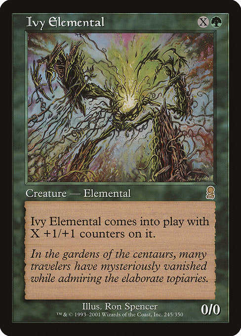 【Foil】【EN】キヅタの精霊/Ivy Elemental [ODY] 緑R No.245