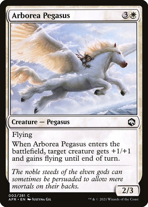 【Foil】【EN】アルボレーアのペガサス/Arborea Pegasus [AFR] 白C No.2