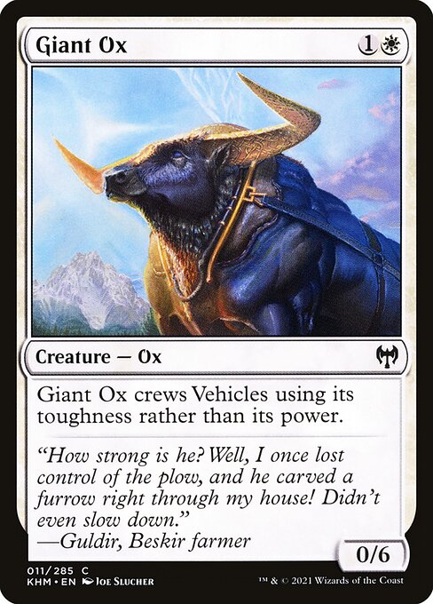【Foil】【EN】巨大雄牛/Giant Ox [KHM] 白C No.11