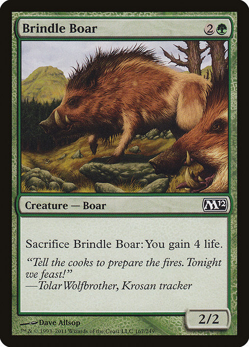 【Foil】【EN】斑の猪/Brindle Boar [M12] 緑C No.167