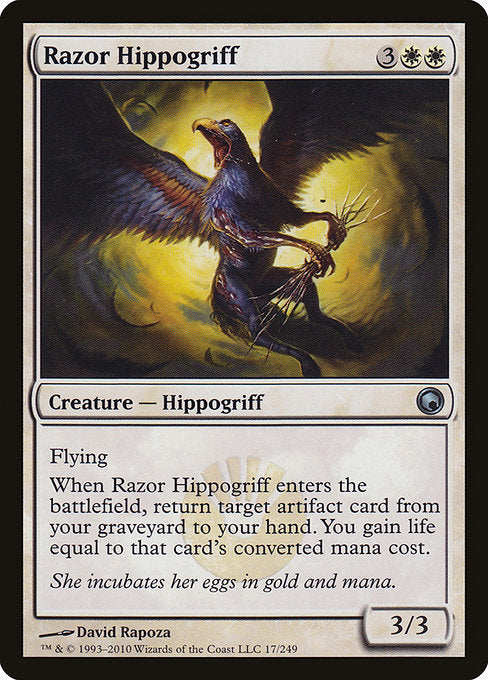 【Foil】【EN】剃刀のヒポグリフ/Razor Hippogriff [SOM] 白U No.17