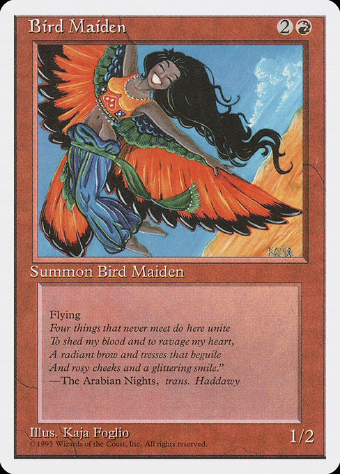 【EN】鳥の乙女/Bird Maiden [4ED] 赤C No.177