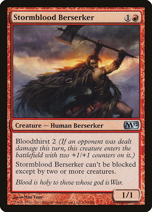 【Foil】【EN】嵐血の狂戦士/Stormblood Berserker [M12] 赤U No.156