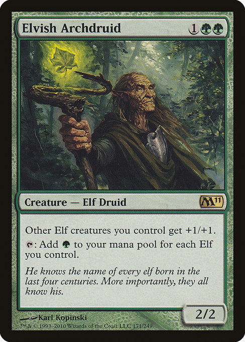 【Foil】【EN】エルフの大ドルイド/Elvish Archdruid [M11] 緑R No.171