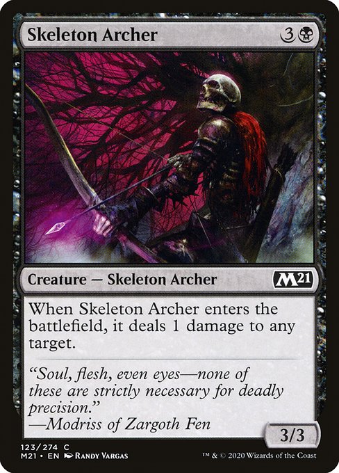 【Foil】【EN】骸骨射手/Skeleton Archer [M21] 黒C No.123