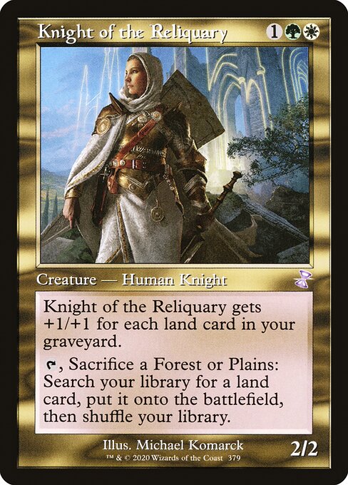 【Foil】【EN】聖遺の騎士/Knight of the Reliquary [TSR] 金S No.379