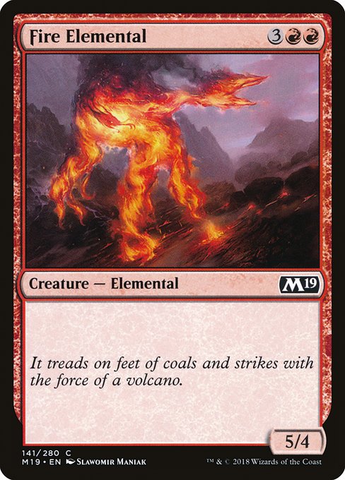 【Foil】【EN】炎の精霊/Fire Elemental [M19] 赤C No.141