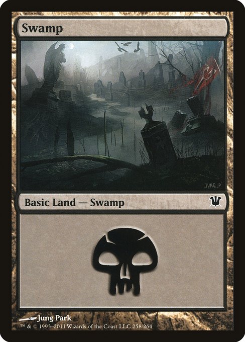 【Foil】【EN】沼/Swamp [ISD] 無C No.258