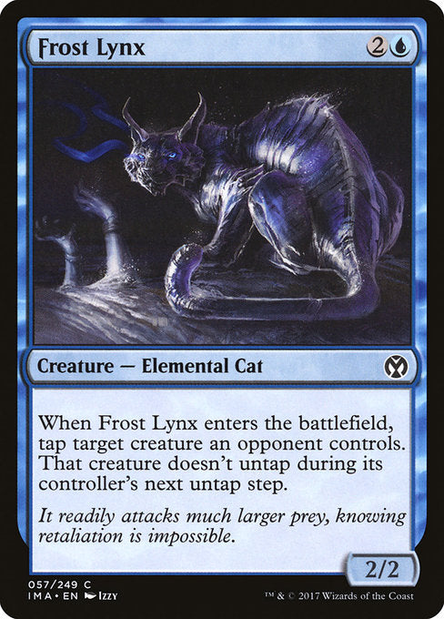 【Foil】【EN】霜のオオヤマネコ/Frost Lynx [IMA] 青C No.57