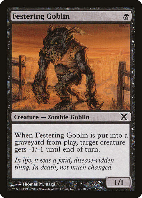 【EN】ただれたゴブリン/Festering Goblin [10E] 黒C No.143