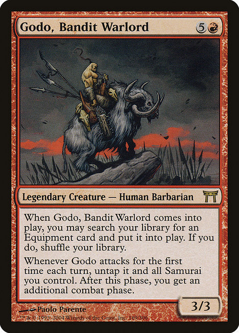 【Foil】【EN】山賊の頭、伍堂/Godo, Bandit Warlord [CHK] 赤R No.169