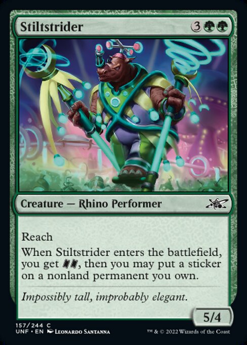 【Foil】【EN】Stiltstrider [UNF] 緑C No.157