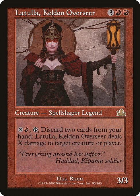 【Foil】【EN】ケルドの軍監ラトゥーラ/Latulla, Keldon Overseer [PCY] 赤R No.95
