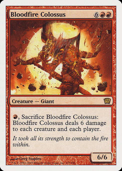 【EN】沸血の巨像/Bloodfire Colossus [9ED] 赤R No.177