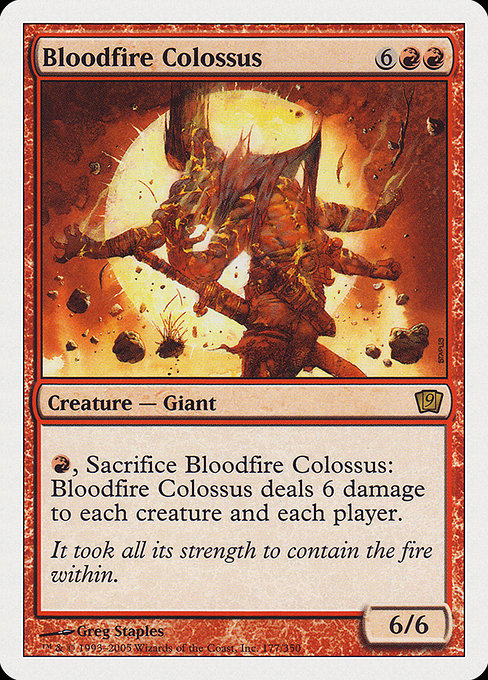 【Foil】【EN】沸血の巨像/Bloodfire Colossus [9ED] 赤R No.177