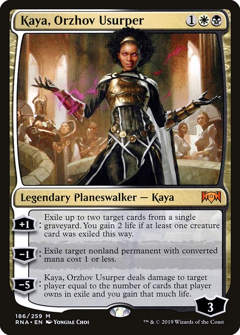 【Foil】【EN】オルゾフの簒奪者、ケイヤ/Kaya, Orzhov Usurper [RNA] 金M No.186