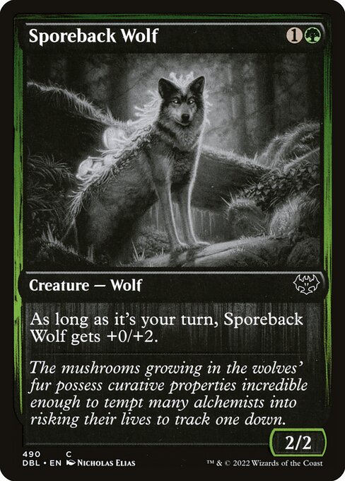 【EN】胞子背の狼/Sporeback Wolf [DBL] 緑C No.490