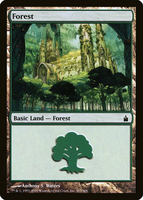 【Foil】【EN】森/Forest [RAV] 無C No.305