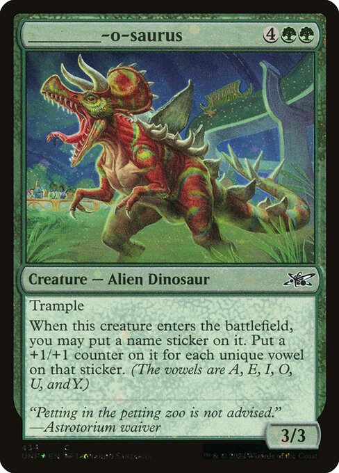 ■ギャラクシー・Foil■【EN】_____-o-saurus [UNF] 緑C No.434