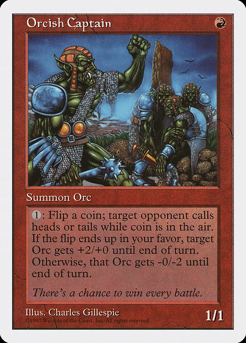【EN】オークの隊長/Orcish Captain [5ED] 赤U No.254