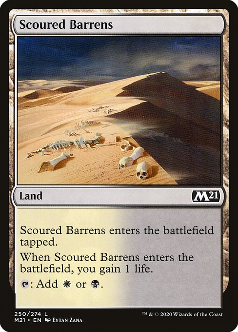 【EN】磨かれたやせ地/Scoured Barrens [M21] 無C No.250