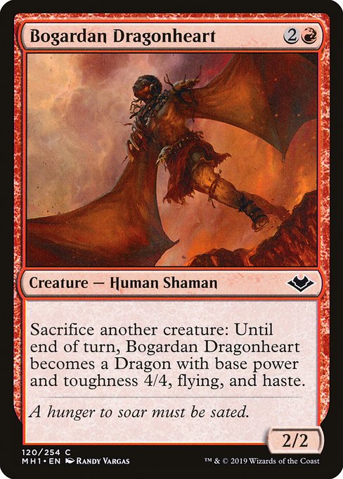 【Foil】【EN】ボガーダンの龍心/Bogardan Dragonheart [MH1] 赤C No.120