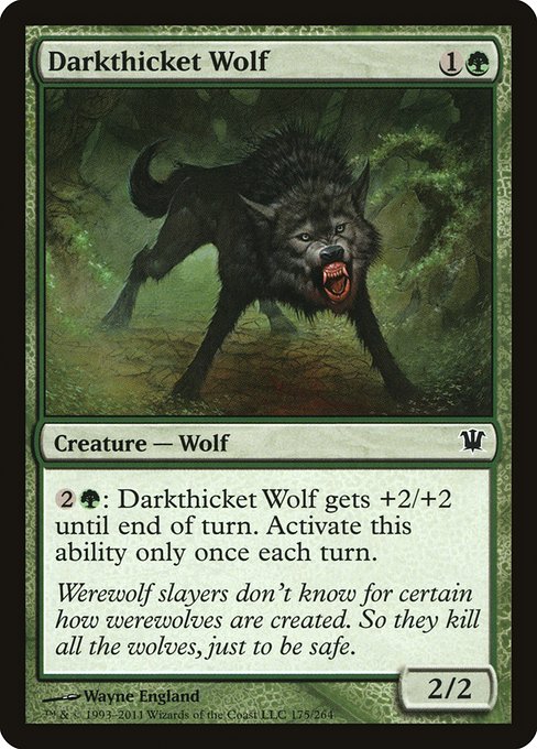 【Foil】【EN】暗茂みの狼/Darkthicket Wolf [ISD] 緑C No.175