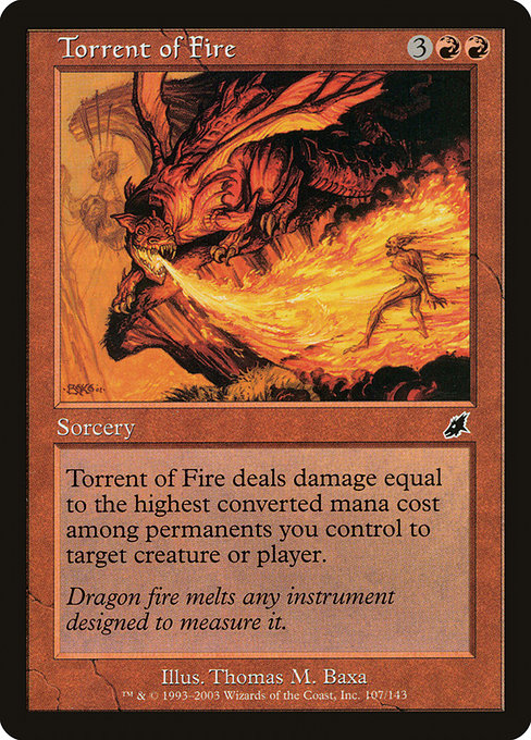 【Foil】【EN】火炎流/Torrent of Fire [SCG] 赤C No.107